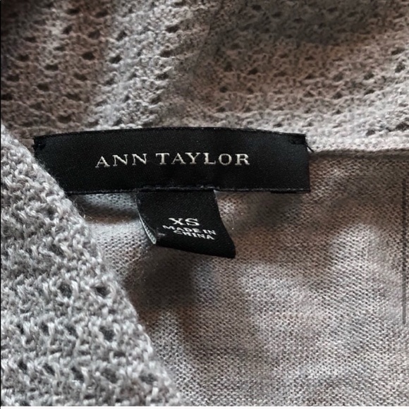 Ann Taylor cascading gray open cardigan sw… - Picture 5 of 8